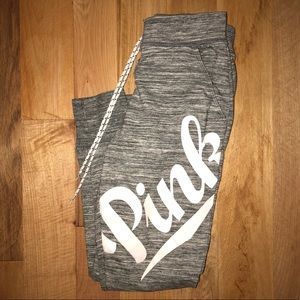 PINK gray joggers